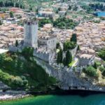 Vista aerea del Castello Scaligero di Malcesine sul Lago di Garda